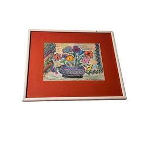 Authentic Original Lida Holley Pastel Still Life Floral Signed Painting/Drawing